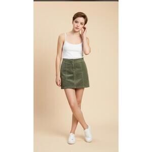 SO Olive Green Corduroy Mini Skirt size 17/33